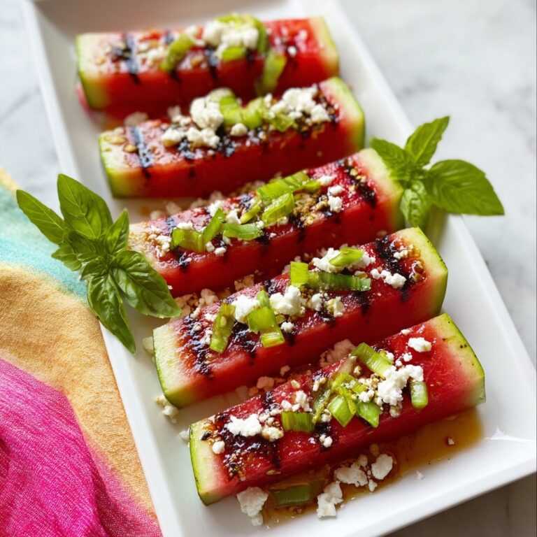 Grilled Watermelon with Feta, Basil, and Balsamic Recipe