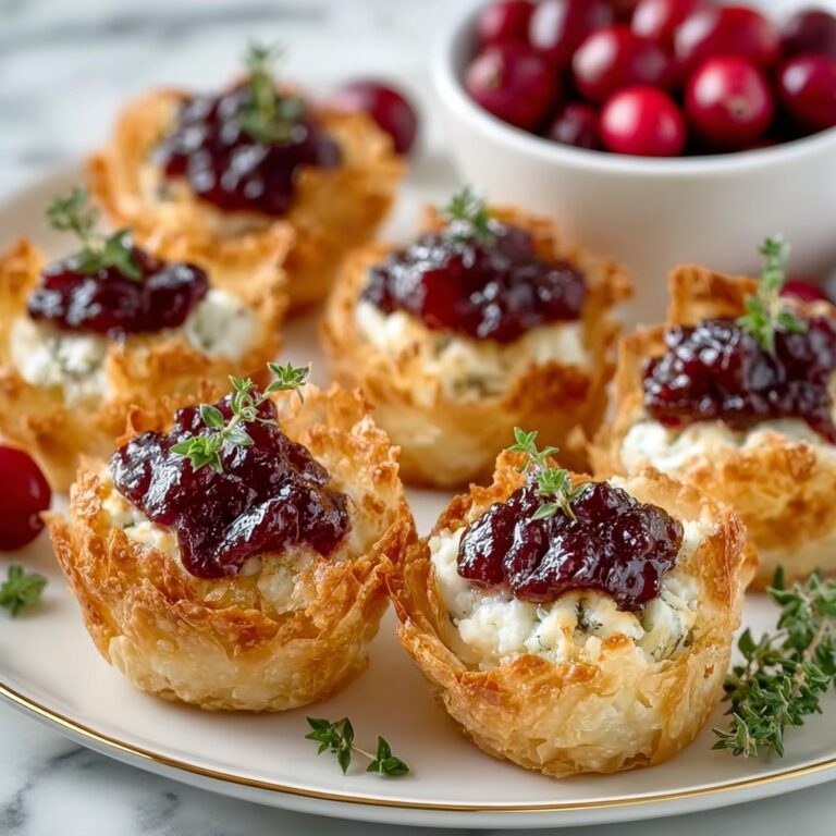 Cranberry Brie Phyllo Bites Recipe