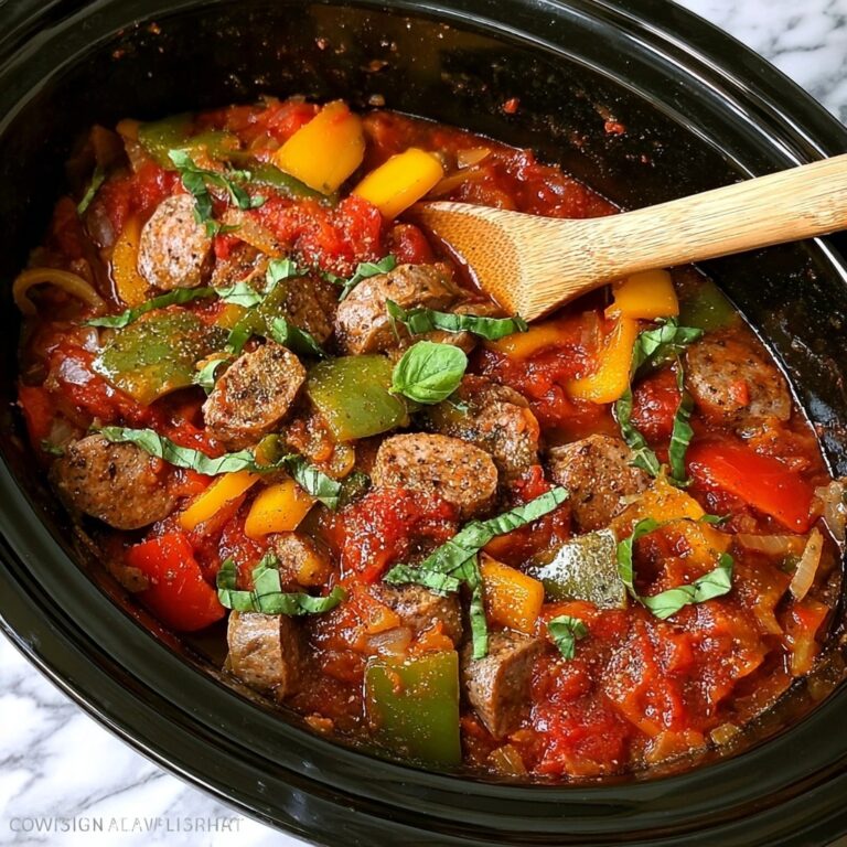 Slow Cooker Sausage and Peppers Recipe