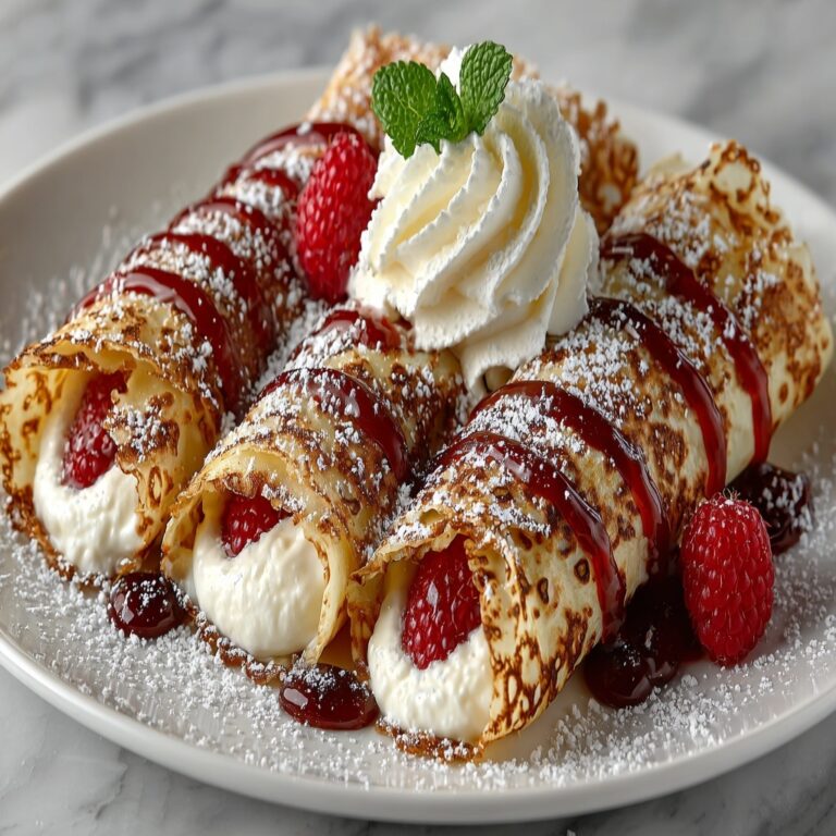 Raspberry Vanilla Cream Crepes Light Fluffy Sweetly Decadent Recipe