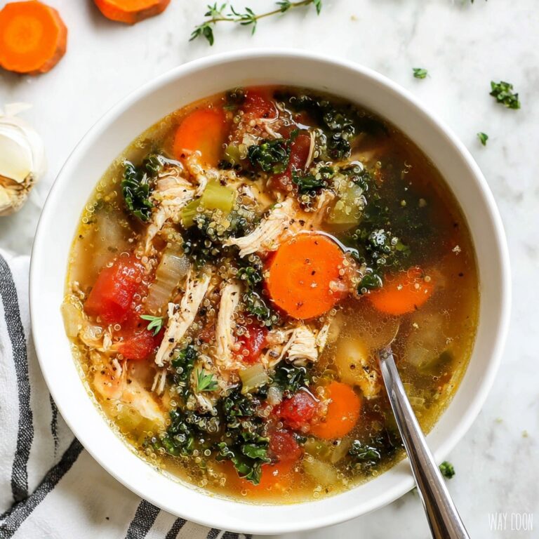 Nourishing Chicken Quinoa Soup with Vegetables Recipe