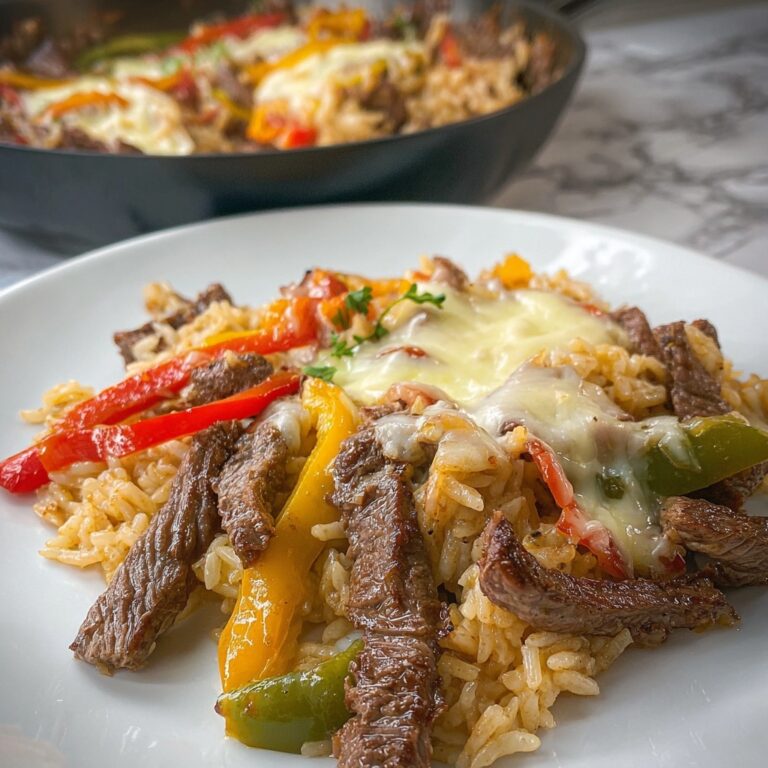 Queso Steak Fajita Skillet Recipe