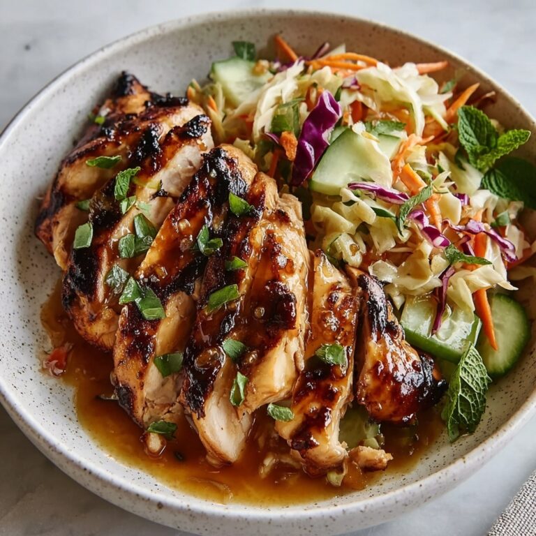 Sticky Apple Cider Chicken with Crisp Autumn Slaw Recipe