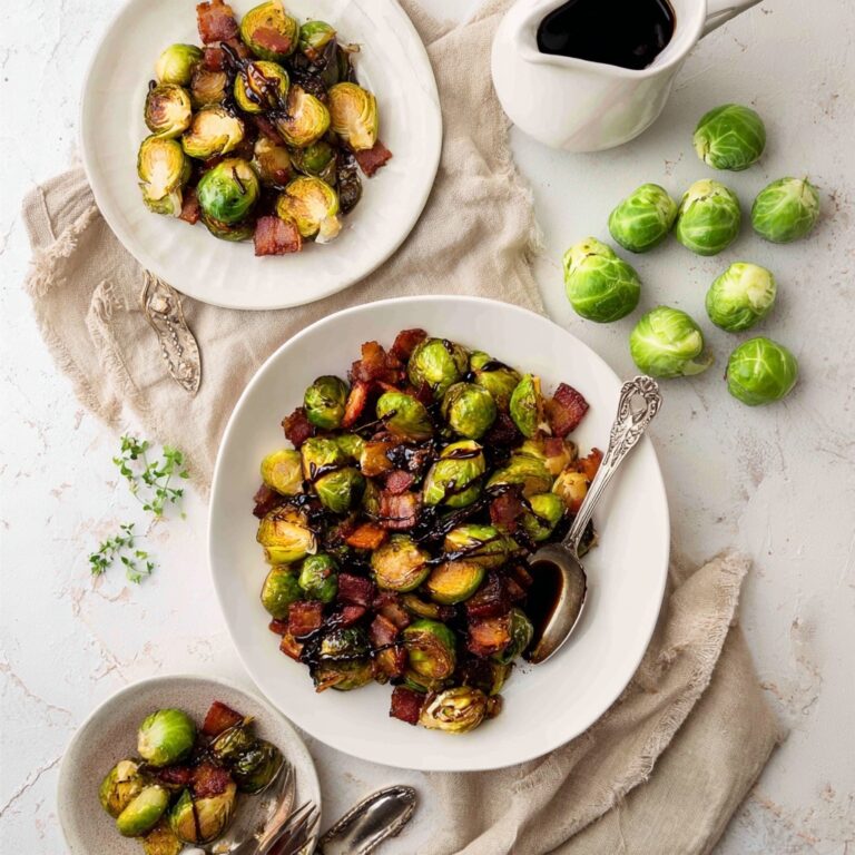 Balsamic Roasted Brussels Sprouts with Bacon Recipe