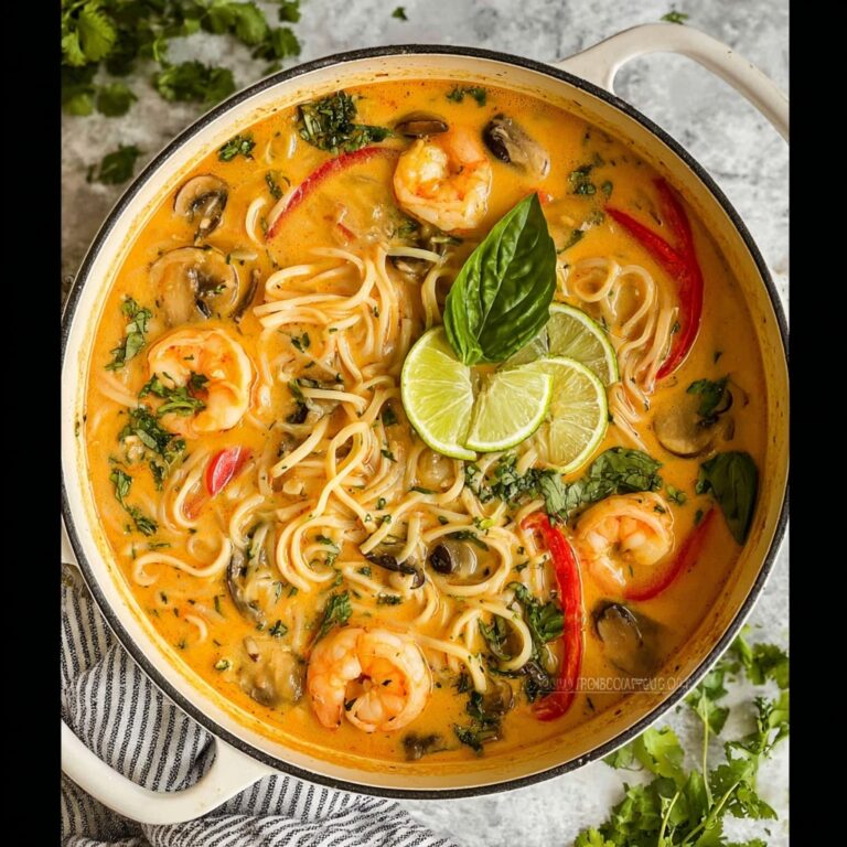 Coconut Curry Soup with Shrimp and Noodles Recipe