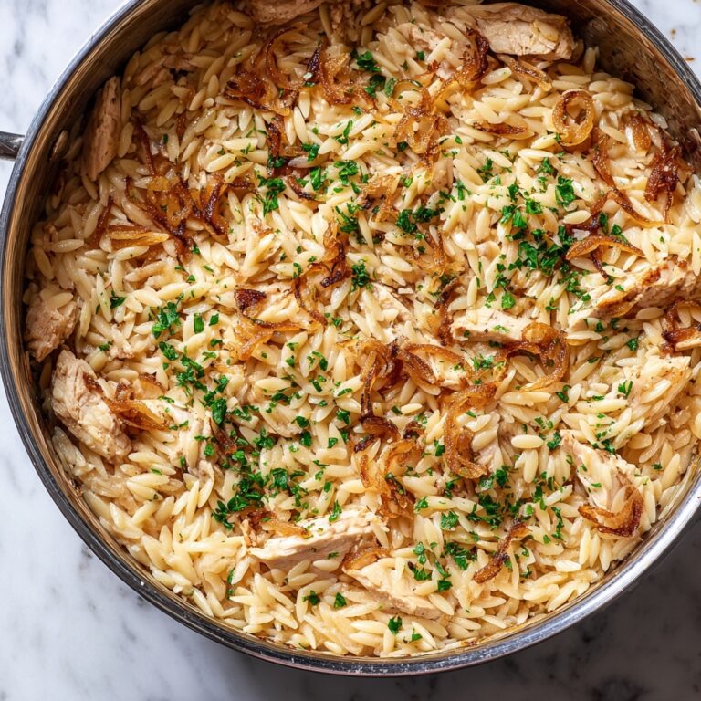 French Onion Chicken Orzo Recipe