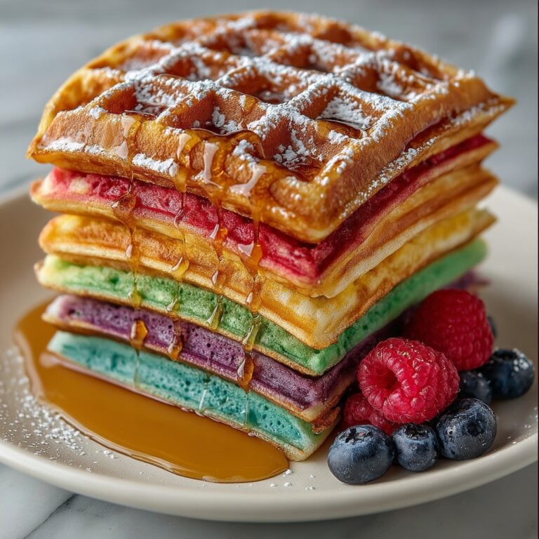 Rainbow Waffles Recipe