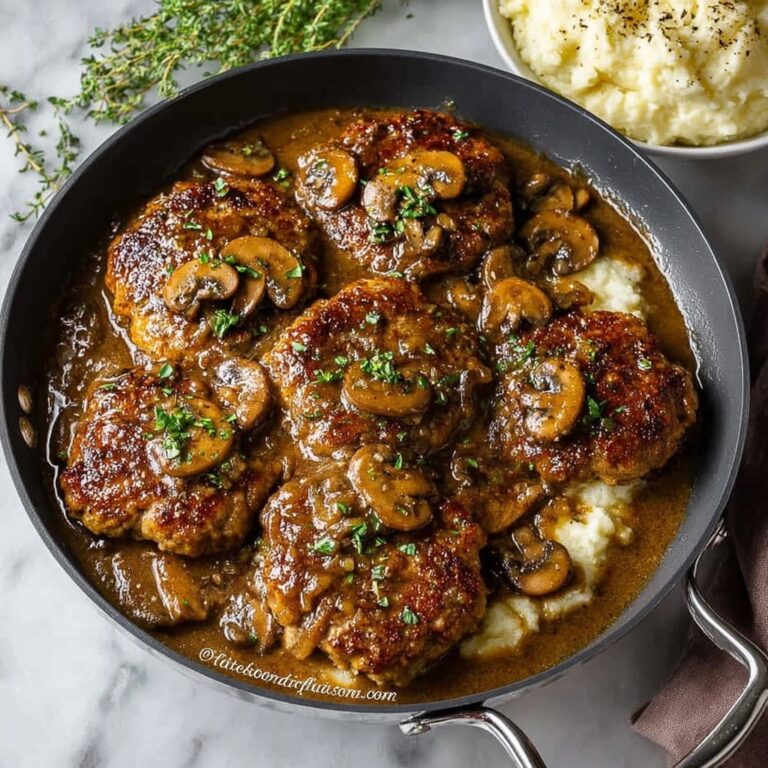 Salisbury Steak with Mushrooms and Rich Gravy Recipe