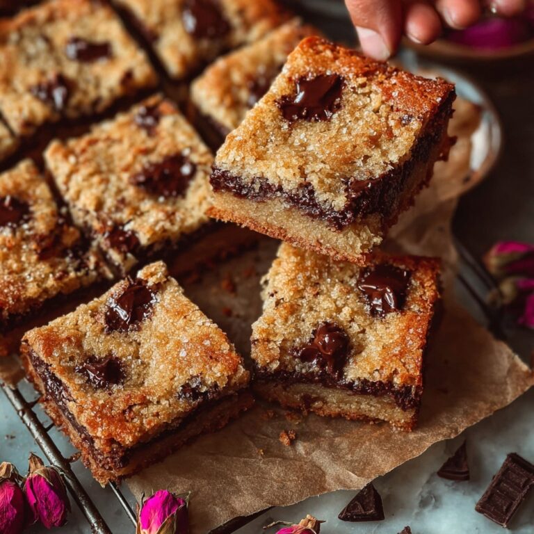 Tahini Butter Chocolate Chip Cookie Bars Recipe