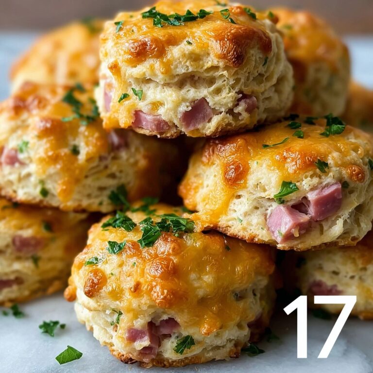 Ham and Cheese Butter Swim Biscuits Recipe
