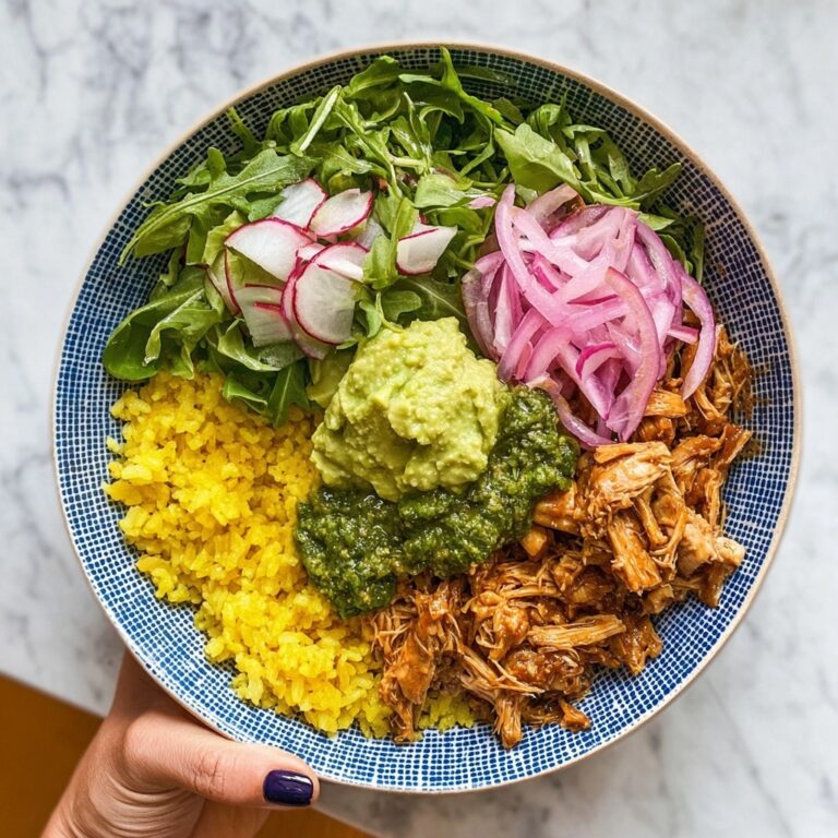 Crockpot Chicken Bowls with Yellow Rice and Cilantro Pesto Recipe