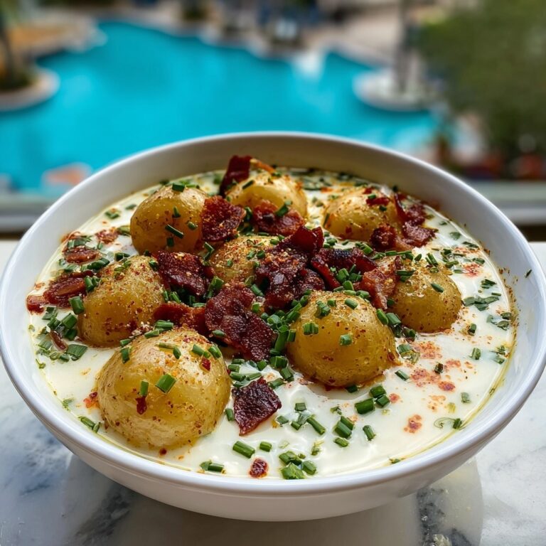 Creamy Baked Potato Soup with Crispy Bacon and Cheddar Recipe