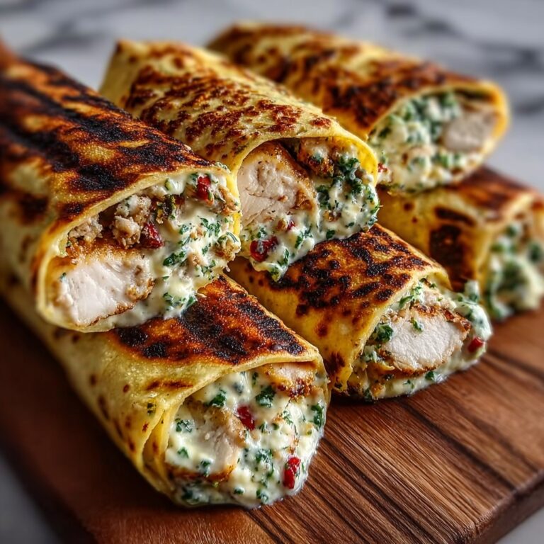 Cheesy Chicken Garlic Wraps Recipe