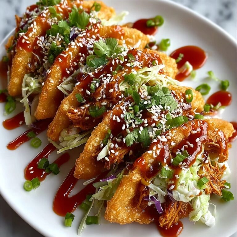 Teriyaki Chicken Wontons with Crispy Wonton Shells and Sweet Chili Drizzle Recipe