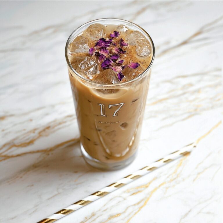 Iced Cardamom Rose Latte Recipe