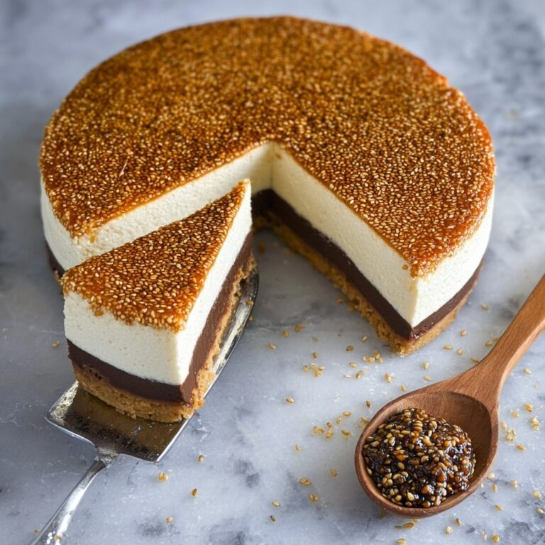 Tahini Cheesecake with Sesame Caramel Recipe
