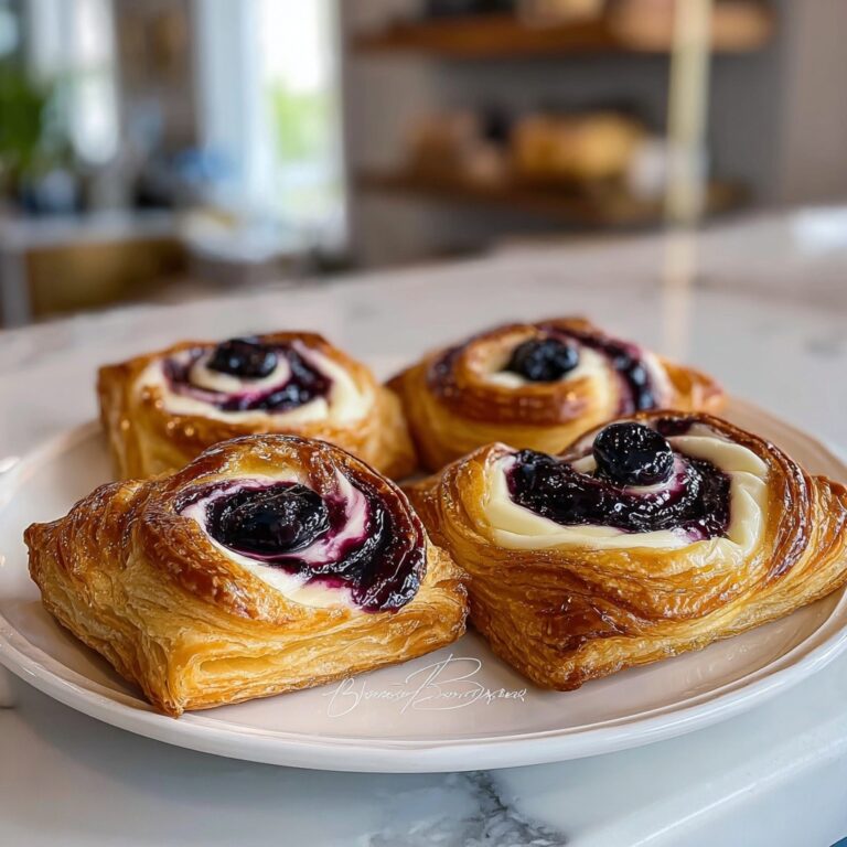 Swirled Blueberry Cream Cheese Danish Recipe