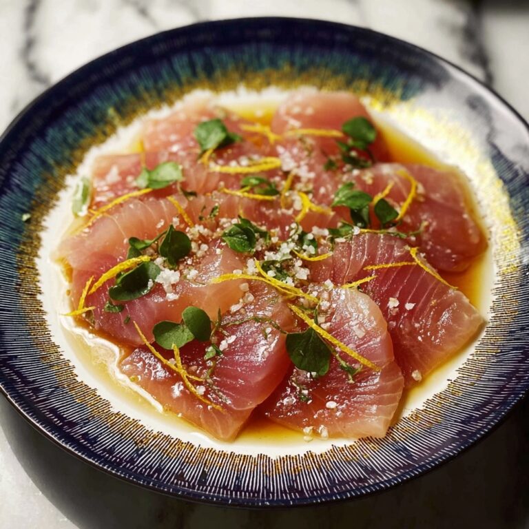 Hamachi Crudo with Yuzu Ponzu Sauce Recipe