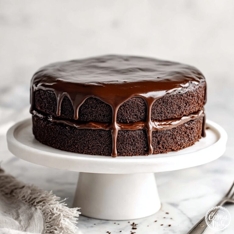 Espresso Chocolate Fudge Cake (Not Too Sweet) Recipe