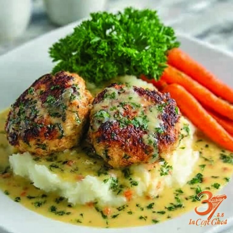 Creamy Herb Chicken Thighs with Roasted Carrots and Mashed Potatoes Recipe