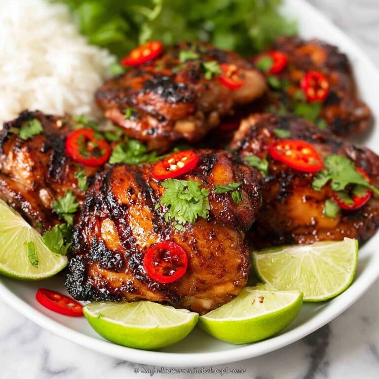 Thai Grilled Chicken (Gai Yang) with Coconut Rice and Lime Sweet Chilli Sauce Recipe
