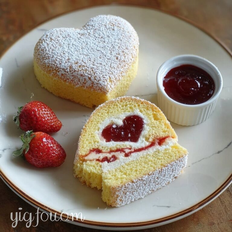 Heart-Shaped Strawberry Swiss Roll Recipe