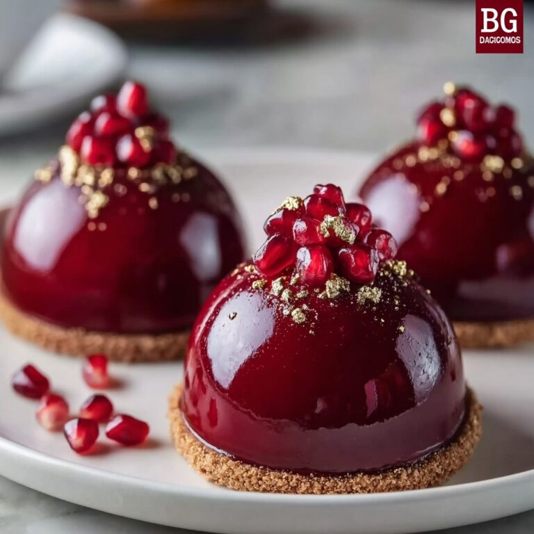 Glossy Pomegranate Mousse Domes Recipe