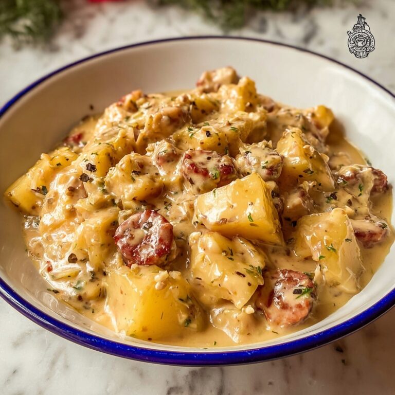 Kielbasa Sausage Cheesy Potato Casserole Recipe