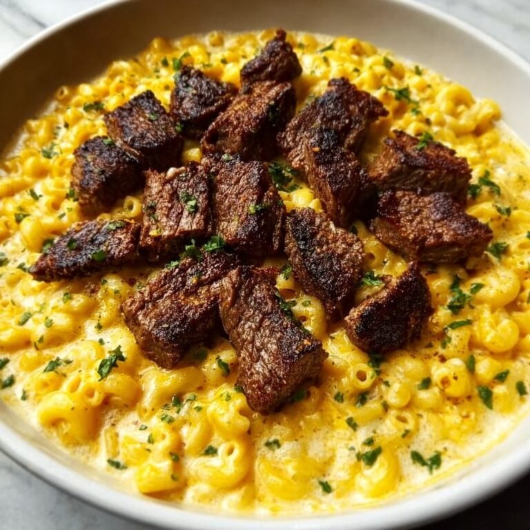 Garlic Butter Steak Mac and Cheese Recipe