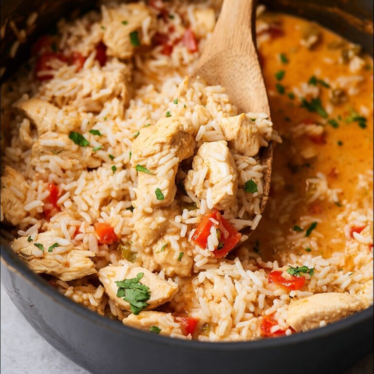 Easy One-Pot Queso Chicken and Rice Recipe