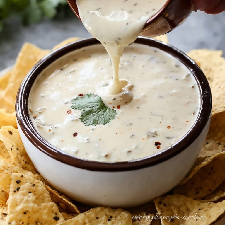 Mexican Restaurant Style White Cheese (Queso) Dip Recipe