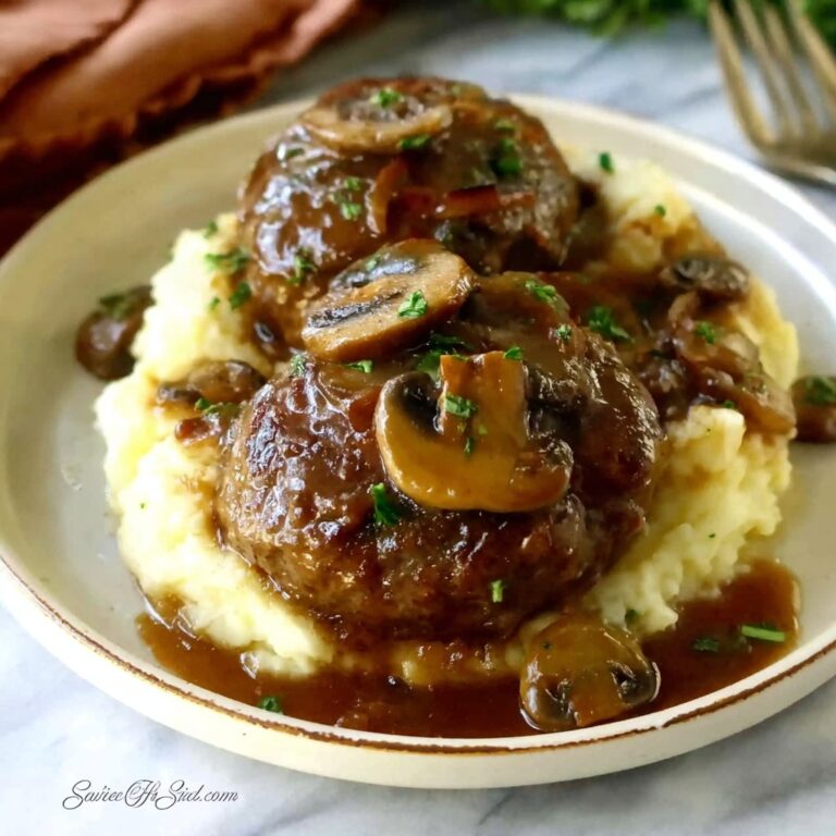 Bobby Flay Salisbury Steak with Mushroom Gravy Recipe