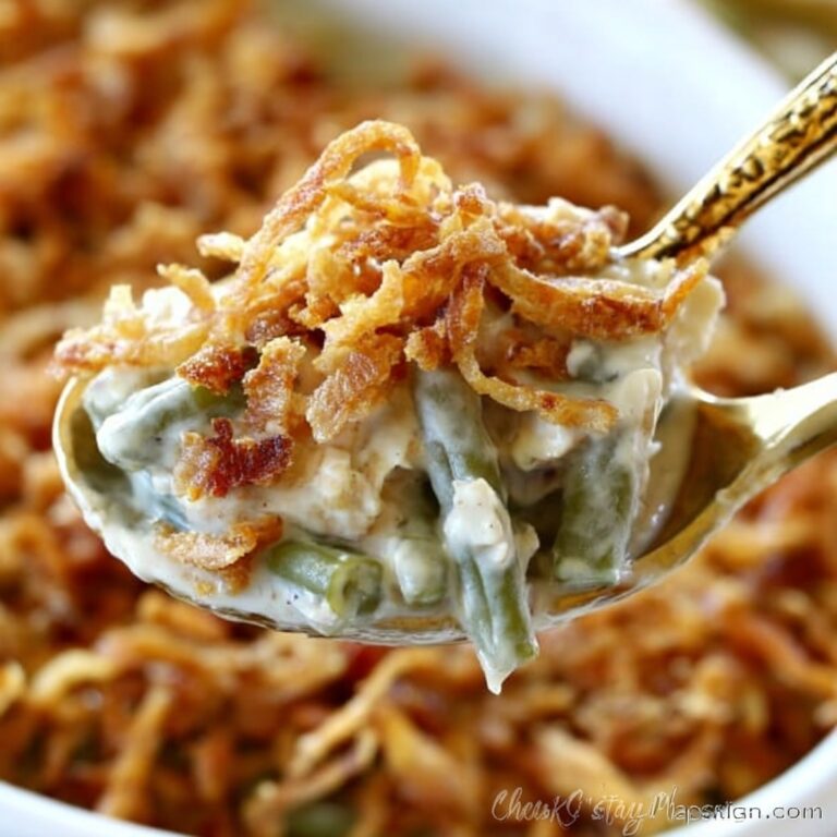 Cheesy Mushroom and Onion Green Bean Casserole Recipe