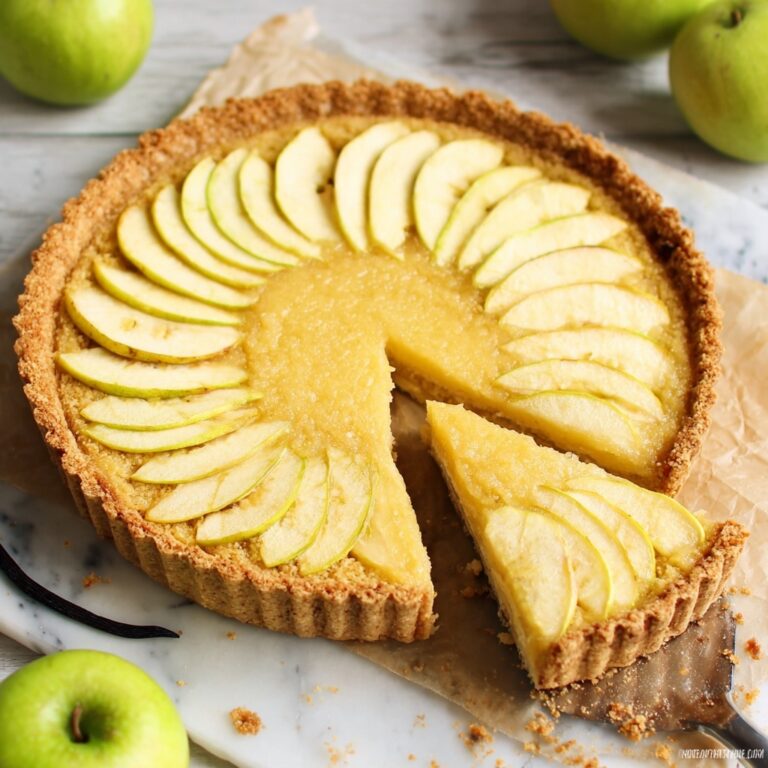Vegan Apple Custard Tart (Tarte Normande) Recipe