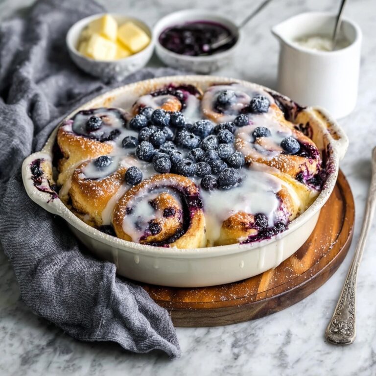 Blueberry Cinnamon Roll Casserole Recipe