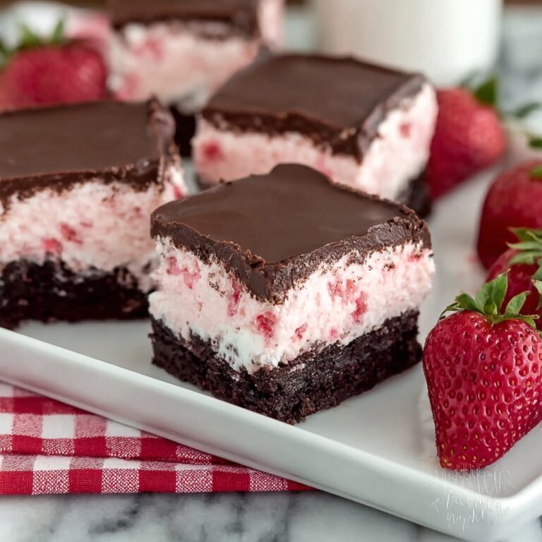 Strawberry Brownies with Rich Chocolate Ganache Recipe