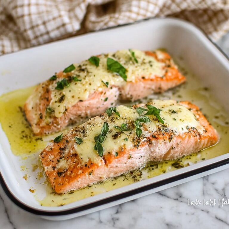 Savory Baked Salmon with Creamy Cheese Crust in 13 Minutes Recipe