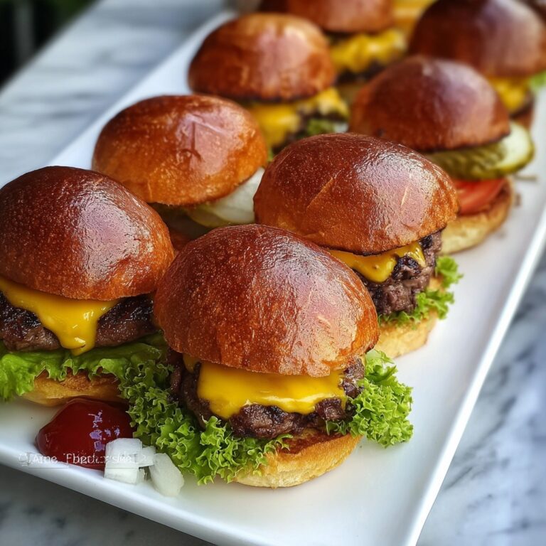 Juicy Grilled Cheeseburger Sliders Recipe